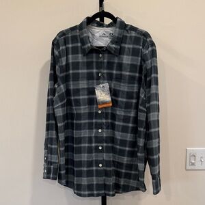 Women’s  Gray Plaid Button Down Shirt